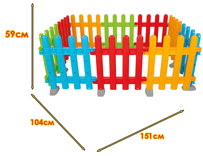 Детска ограда за игра Multi, 10 части, сглобяема площадка с разнообразни форми и ярки цветове | Iguana.bg 3