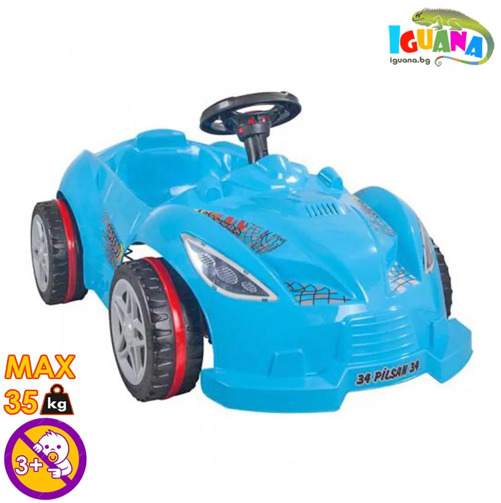 Детска кола с педали Speedy, Синя, за деца на 3 години и до 35кг | Iguana.bg 1