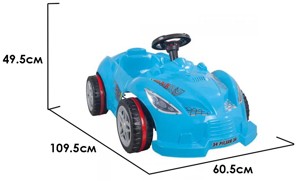 Детска кола с педали Speedy, Синя, за деца на 3 години и до 35кг | Iguana.bg 3