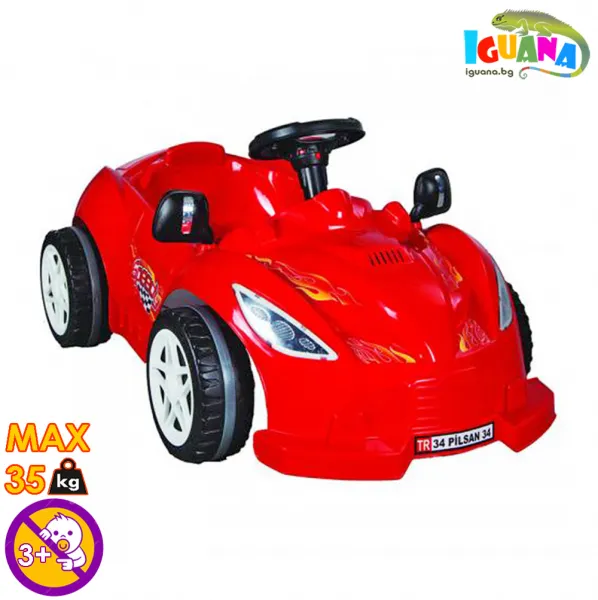 Детска кола с педали Speedy, Червена, за деца на 3 години и до 35кг | Iguana.bg 1