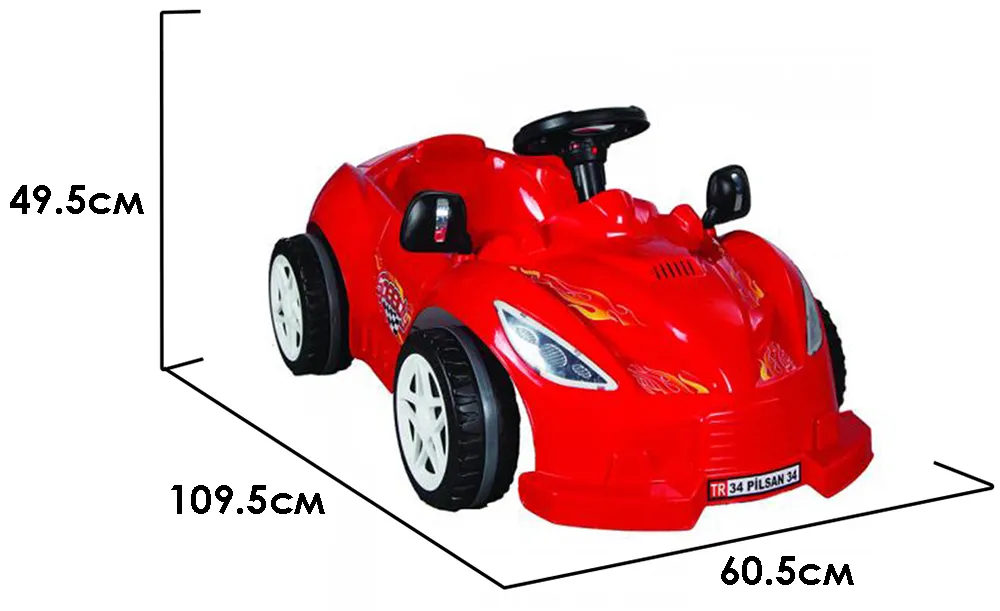 Детска кола с педали Speedy, Червена, за деца на 3 години и до 35кг | Iguana.bg 3