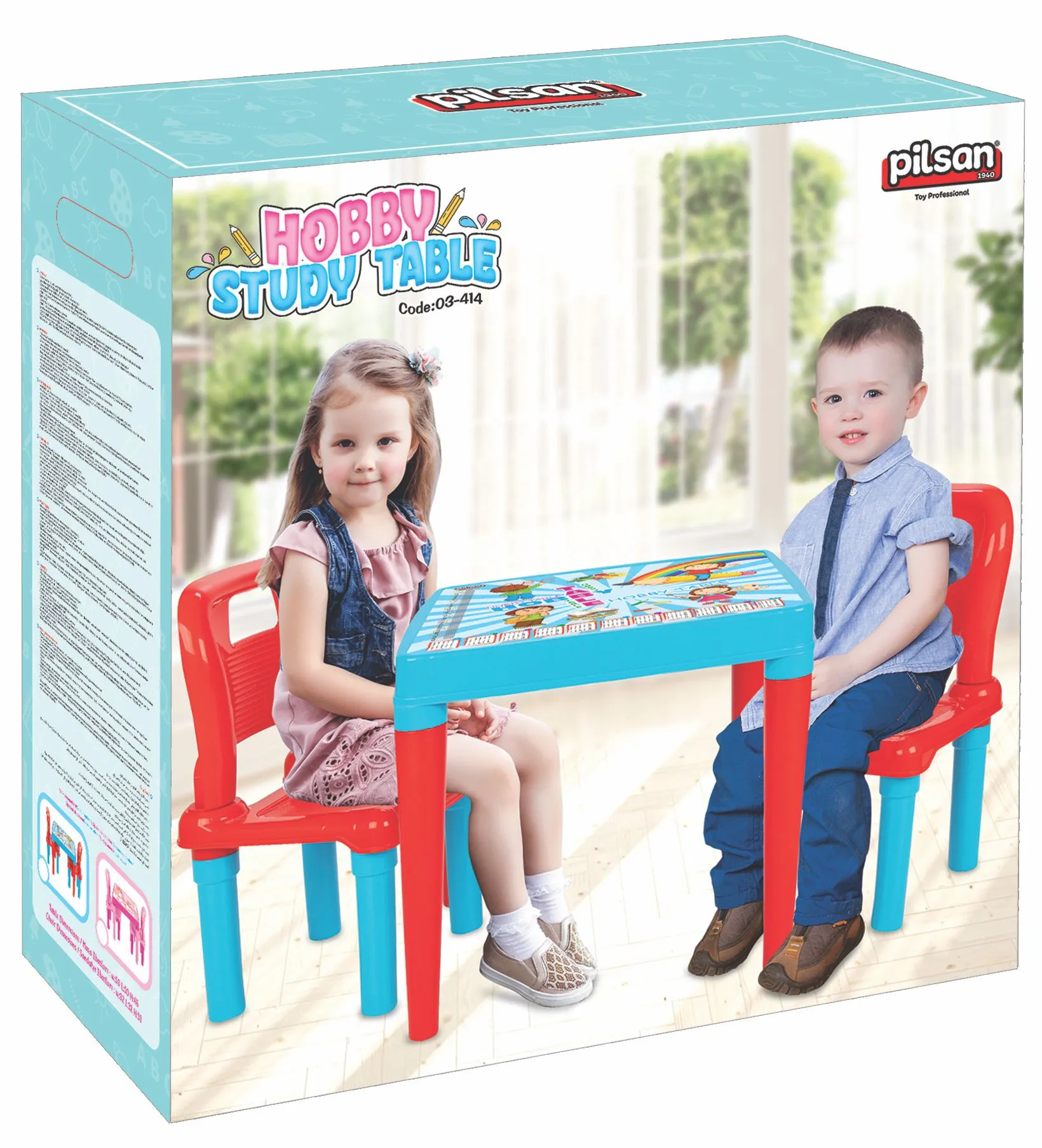 Комплект Детска маса и Две столчета, Сини, за деца над 3 г, до 50кг | Iguana.bg 4