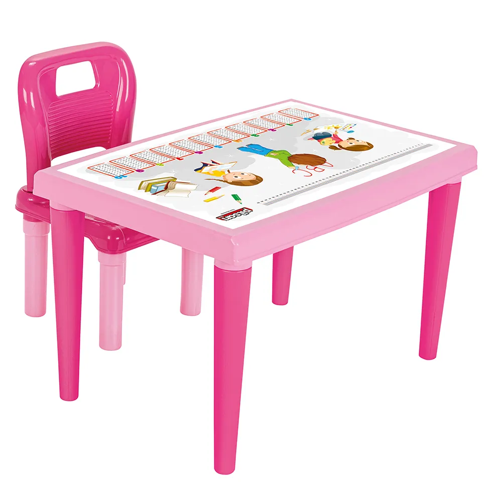 Комплект Детска маса и сгъваемо столче Modern, Розови, за деца над 3 години | Iguana.bg 2