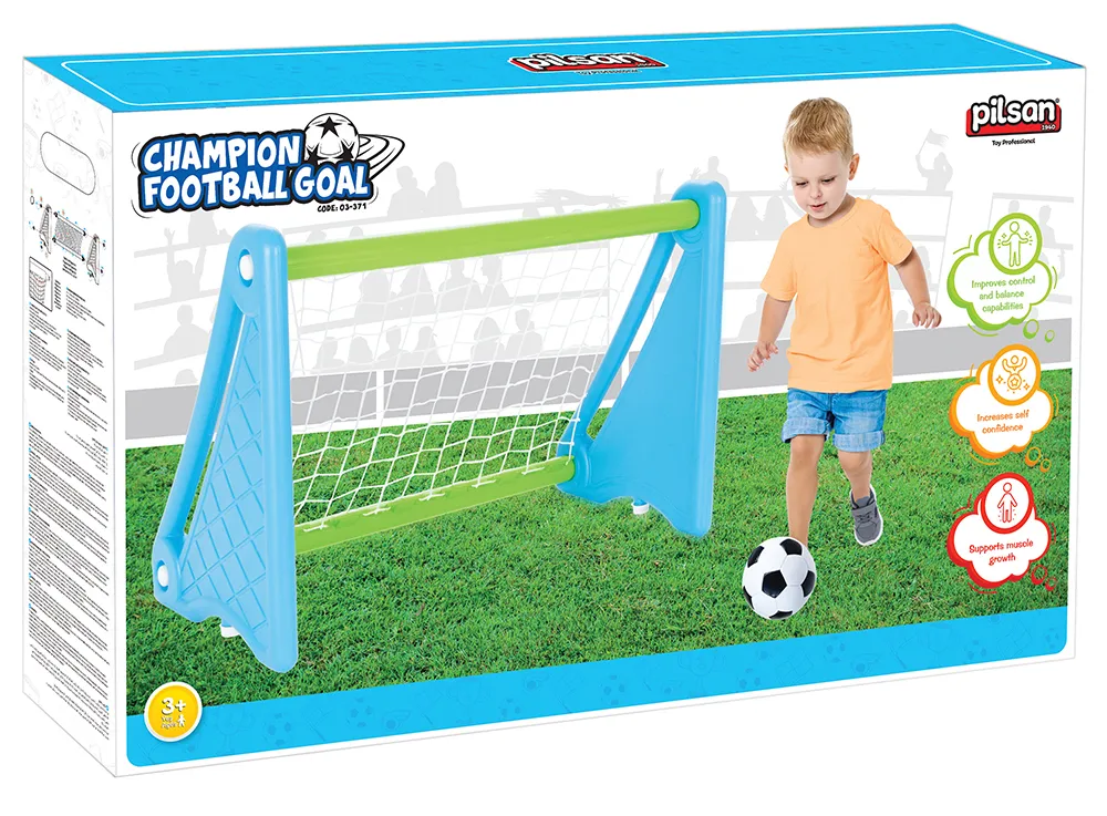 Детска Футболна врата с мрежа Шампион, Синя 77.5 x 40.5 x 53 см | Iguana.bg 3