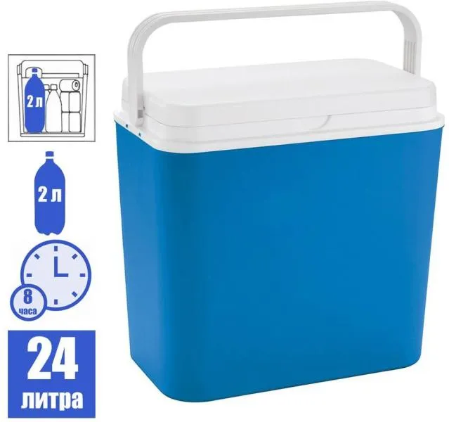 Хладилна кутия 10л / 24л / 40л Пасивна, хладилни чанти за храна напитки за плаж, къмпинг и риболов, Синя | IGUANA.BG 3