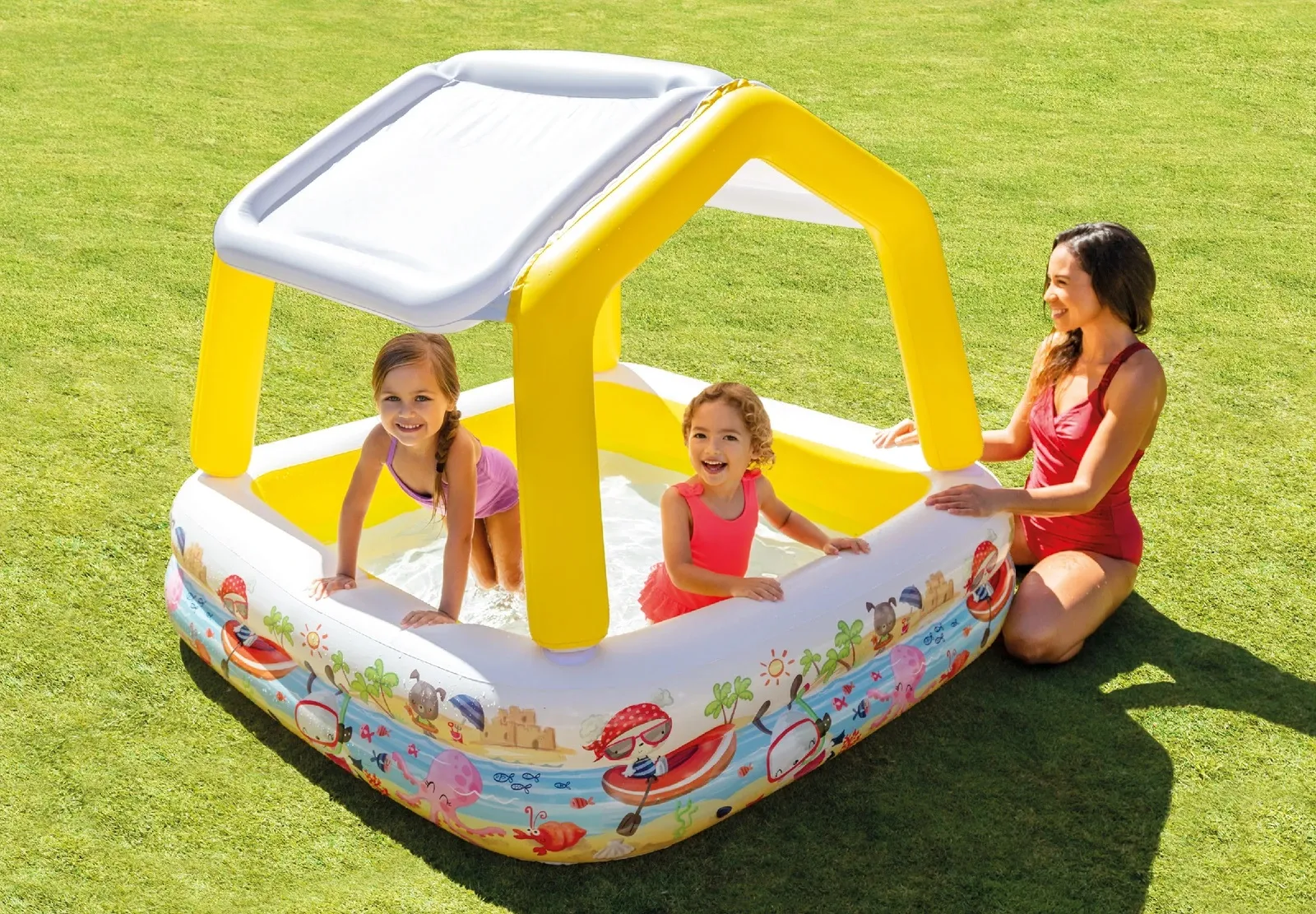 Детски басейн със сенник 157х157х122 см, 295 литра, Intex | Iguana.bg 2