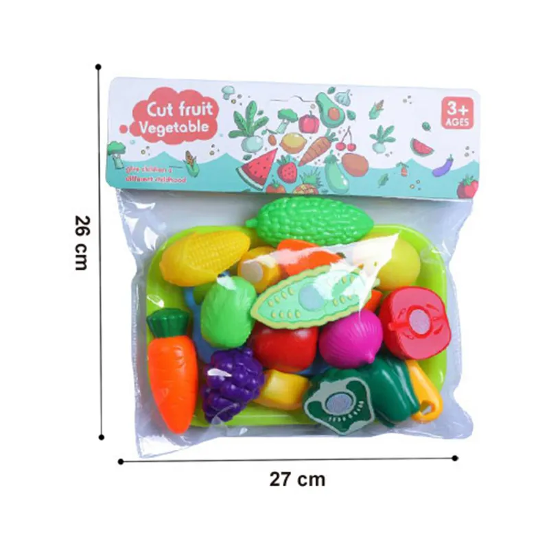 Детски комплект от плод-зеленчук за рязане, дъска, ножче и табла 13 части 2