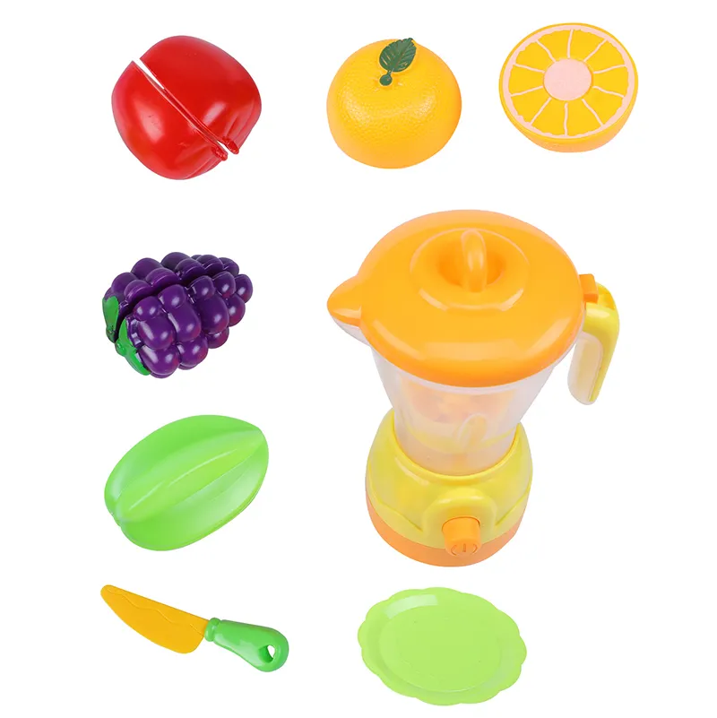 Детски кухненски комплект, 4 плодчета за рязане, ножче, чиния и блендер 2