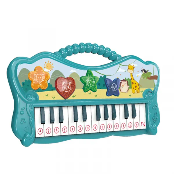 Детско Пиано със светещи клавиши и животинки, звуци и мелодии 1