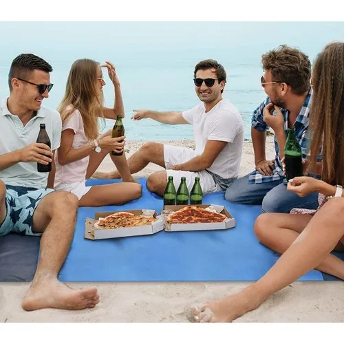 Голяма Постелка за плаж и пикник с джобове, 208х208см, до 6 човека, водоустойчива | iguana.bg 3