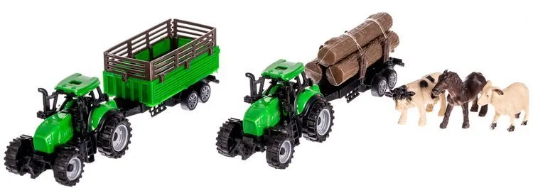 Детска ферма с 3 животни, 2 трактора с ремаркета и сгради 102 части | Iguana.bg 6