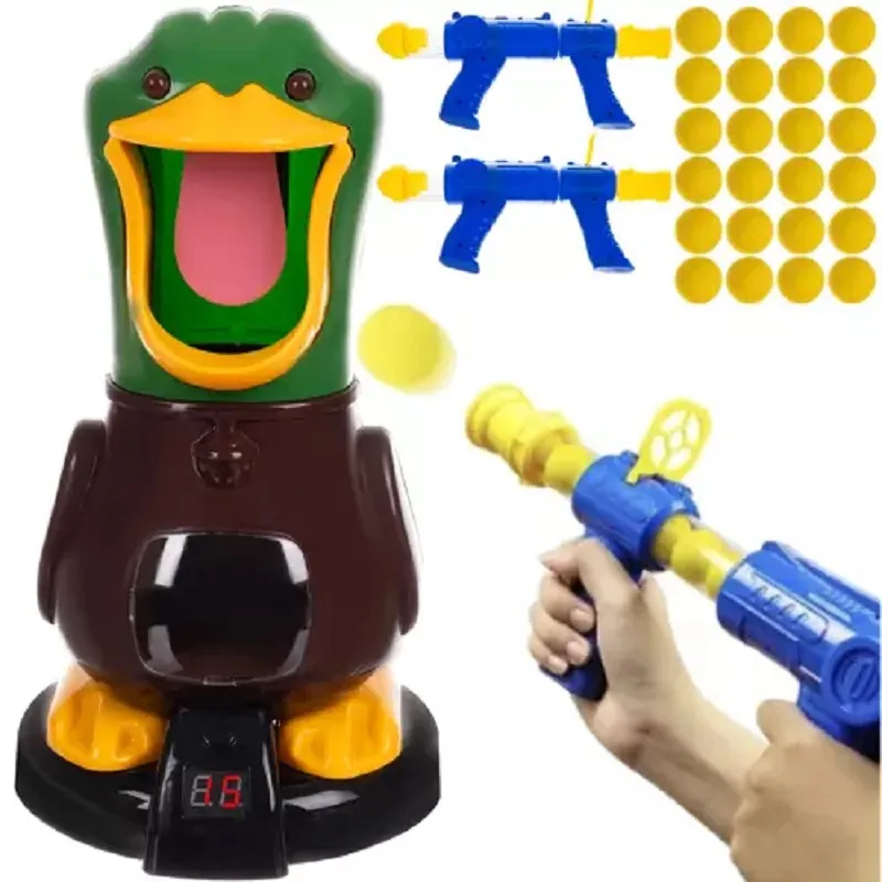 Детска игра за стрелба по мишена Патица с LCD дисплей, 2 бластера, 24 топки от пяна | Iguana.bg 2
