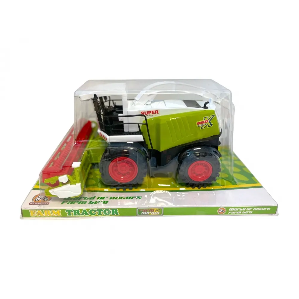 ГОЛЯМ комбайн с хедер - Реалистична детска селскостопанска машина, инерционна комбайна 3