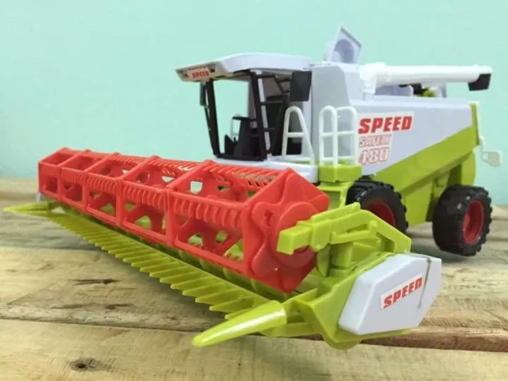 Комбайн с хедер - Реалистична детска селскостопанска машина, инерционна комбайна 3