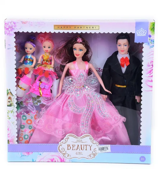 Кукли младоженци с две деца