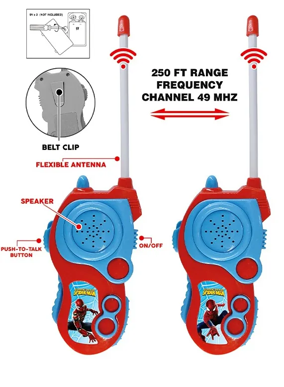 Уоки Токи Spider-man комплект 2 броя детски радиостанции Спайдър-мен 3