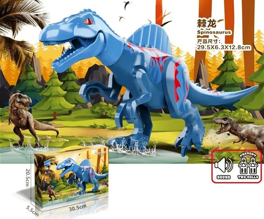 Конструктор динозавър със ЗВУК, Тиранозавър, Спинозавър, два модела, Zuanma  8