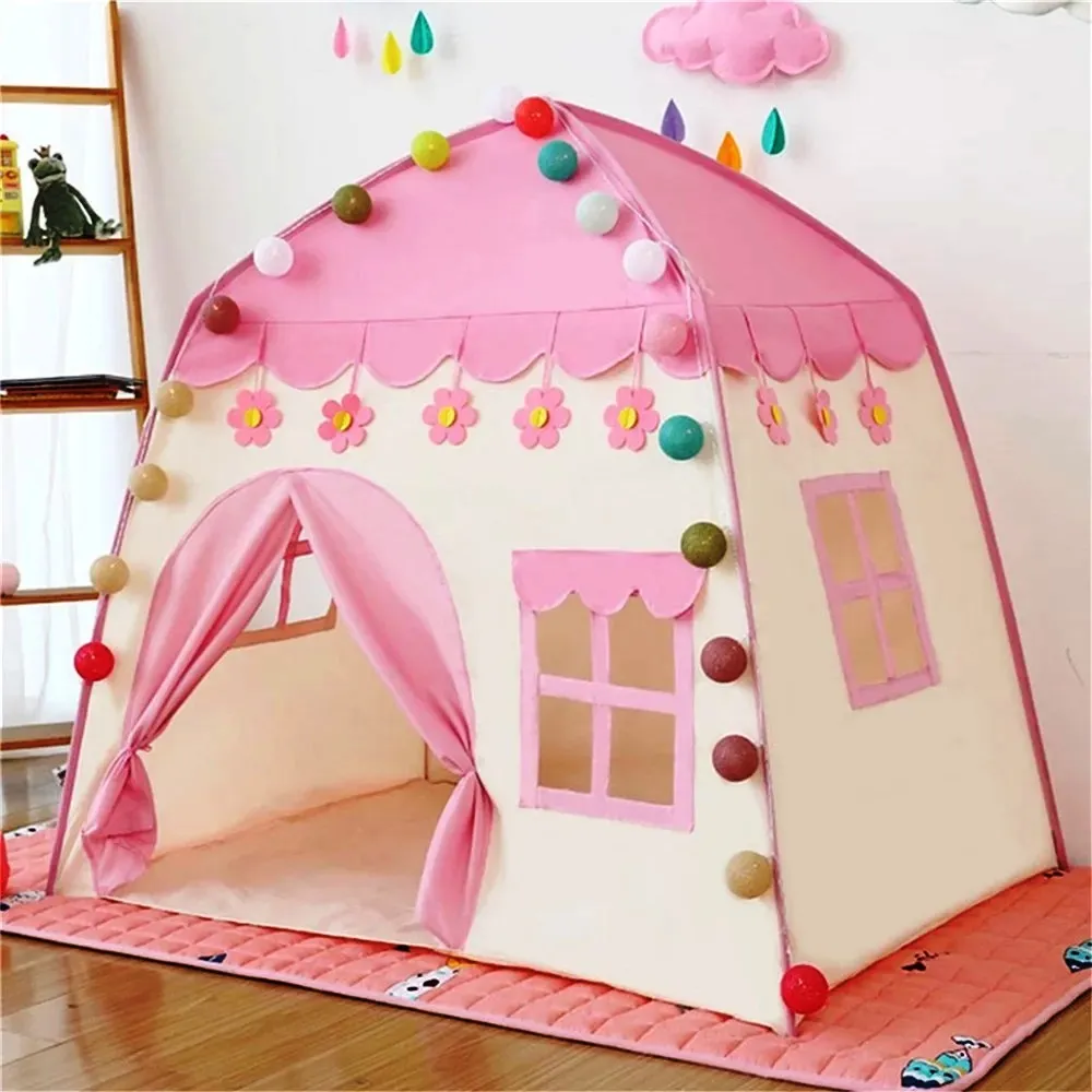 Детска палатка тип Къща с LED лампички топки 130 x 90 x126см 23