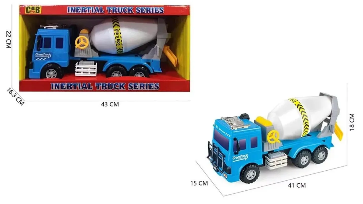 Големи строителни машини, Камион, Бетоновоз, Камион с вишка и Пожарна , 4 модела  4