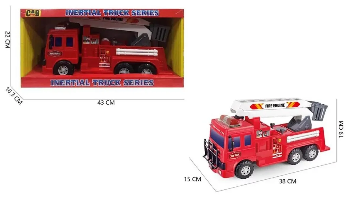 Големи строителни машини, Камион, Бетоновоз, Камион с вишка и Пожарна , 4 модела  5