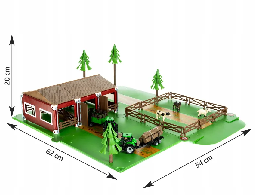 Детска ферма с 3 животни, 2 трактора с ремаркета и сгради 102 части | Iguana.bg 9
