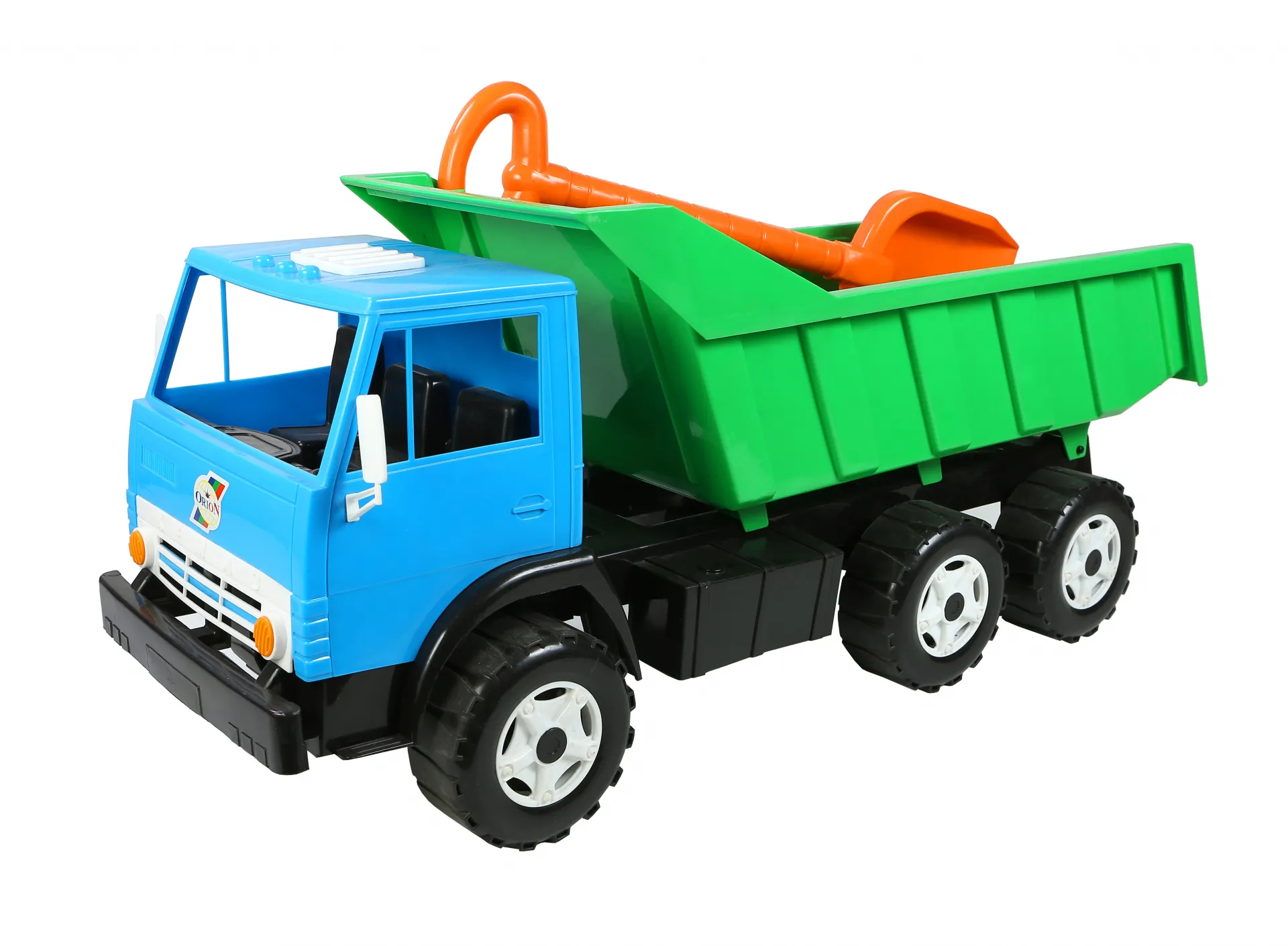 ГОЛЯМ камион самосвал KAMAZ с лопатка и форма за пясък КАМАЗ, 50x20x22см, ORION, Украйна 2