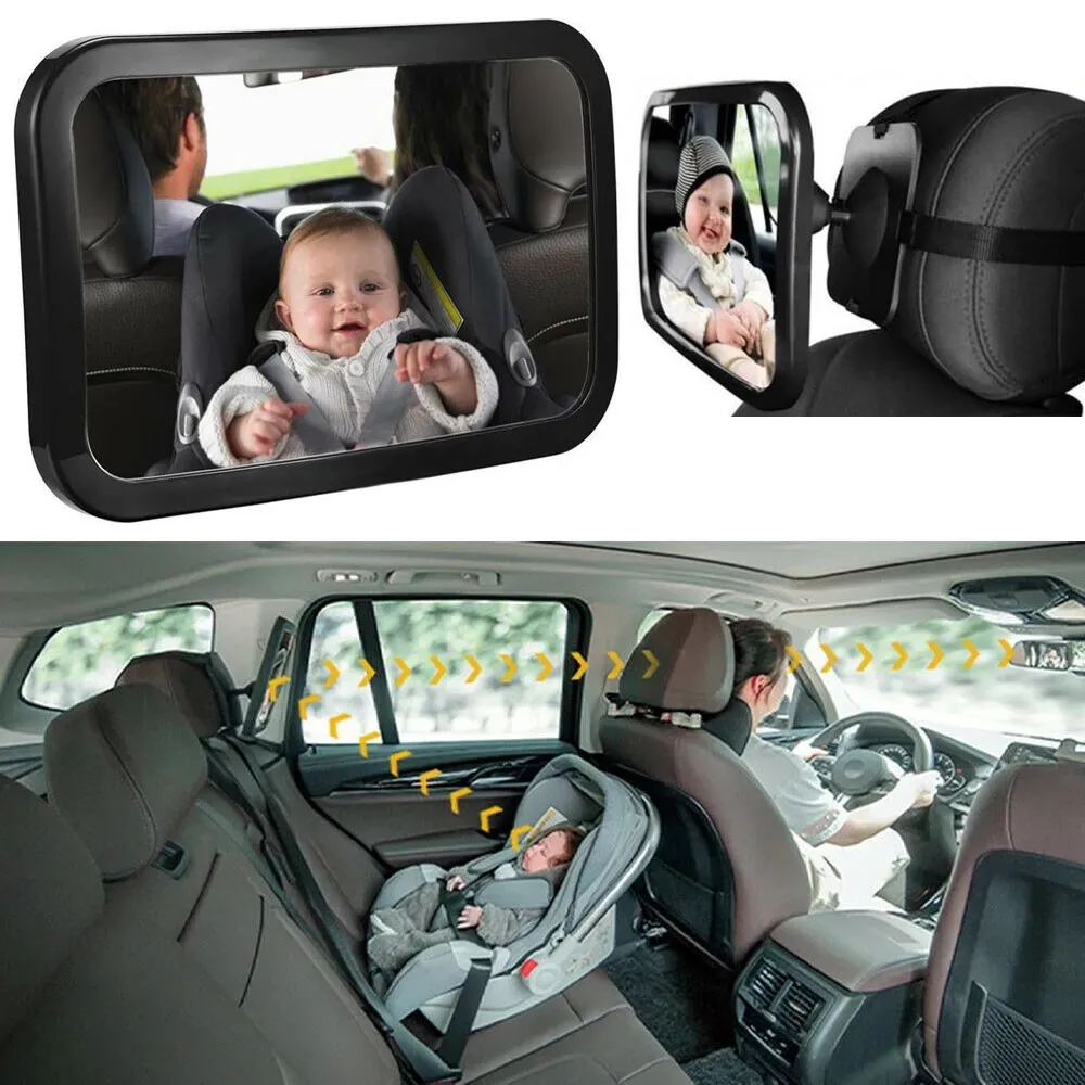 Огледало за бебе в кола, обратно задно виждане за наблюдение на дете в автомобил 9