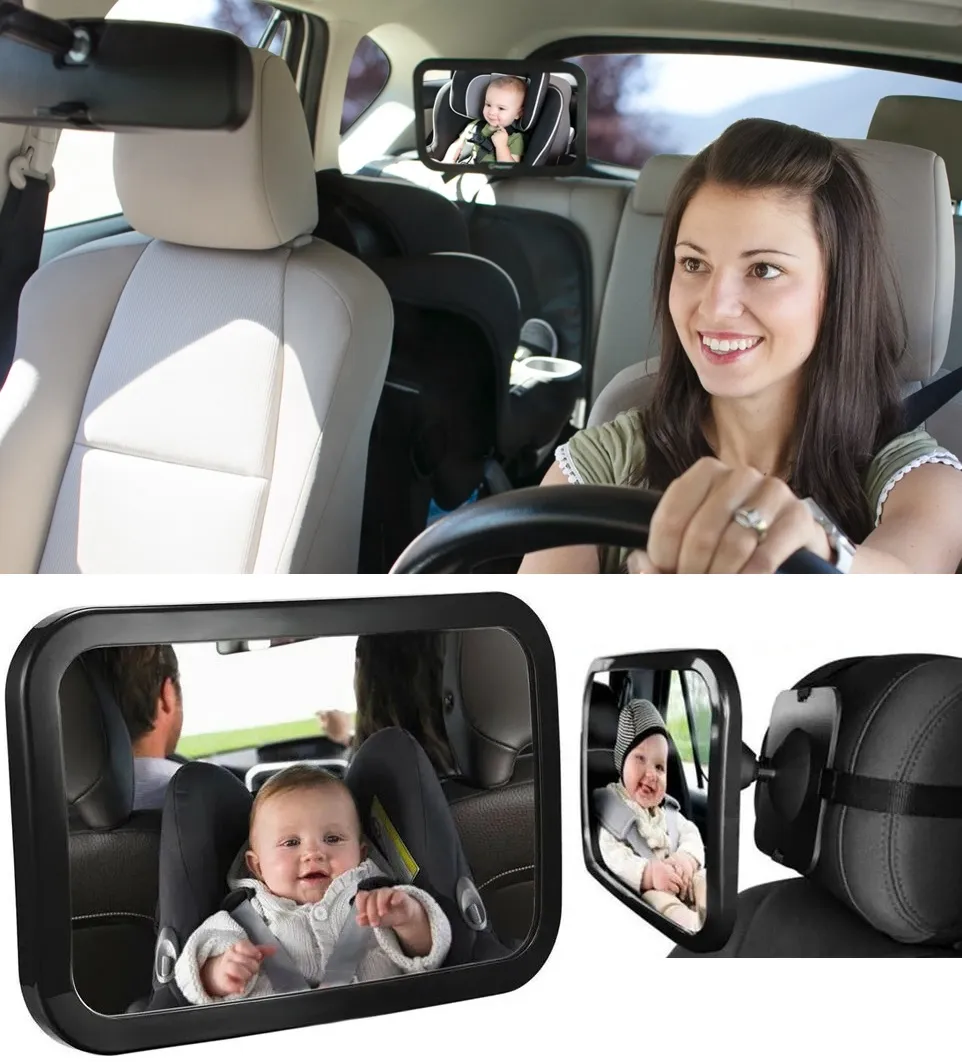 Огледало за бебе в кола, обратно задно виждане за наблюдение на дете в автомобил 10