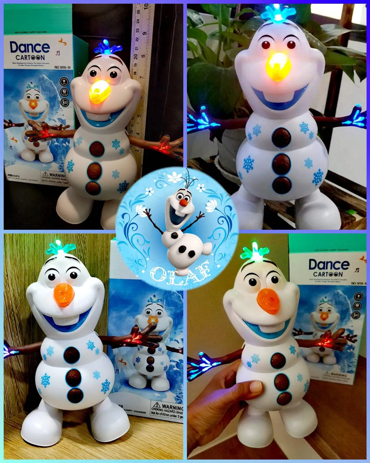 Танцуваща фигурка Олаф със светлини и музика Olaf Frozen 1