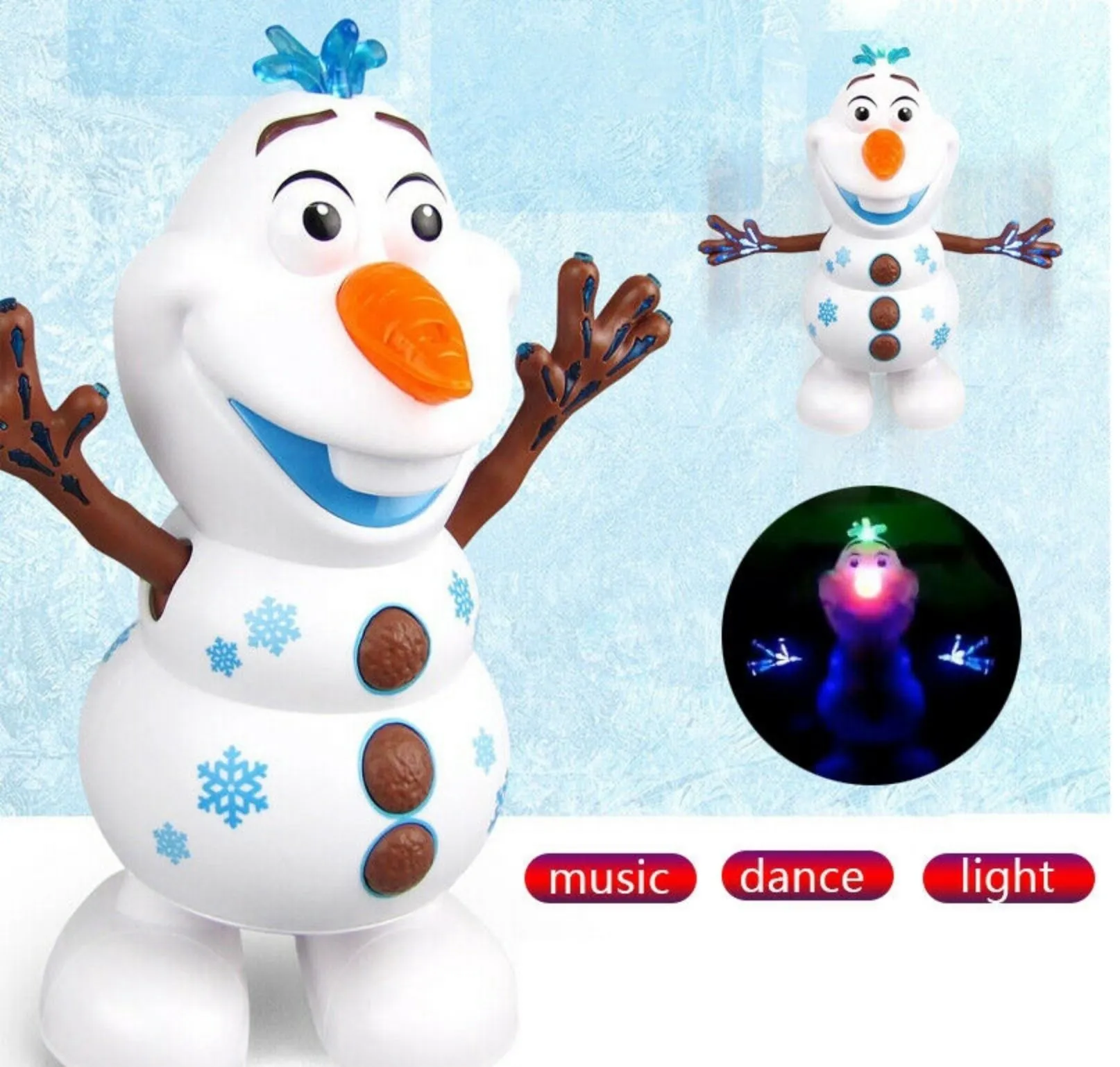 Танцуваща фигурка Олаф със светлини и музика Olaf Frozen 8