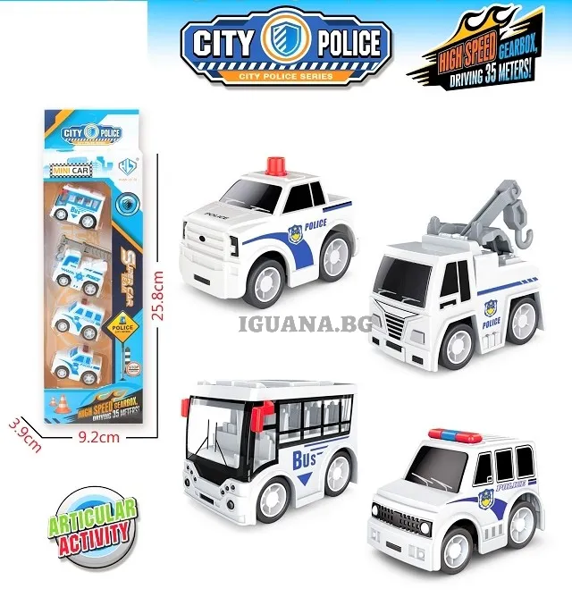 Комплект 4 полицейски коли