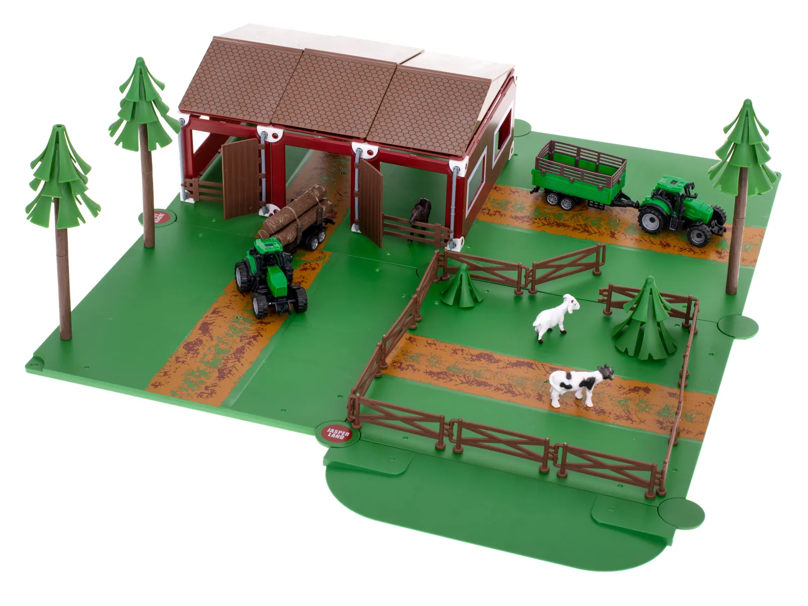 Детска ферма с 3 животни, 2 трактора с ремаркета и сгради 102 части | Iguana.bg 19