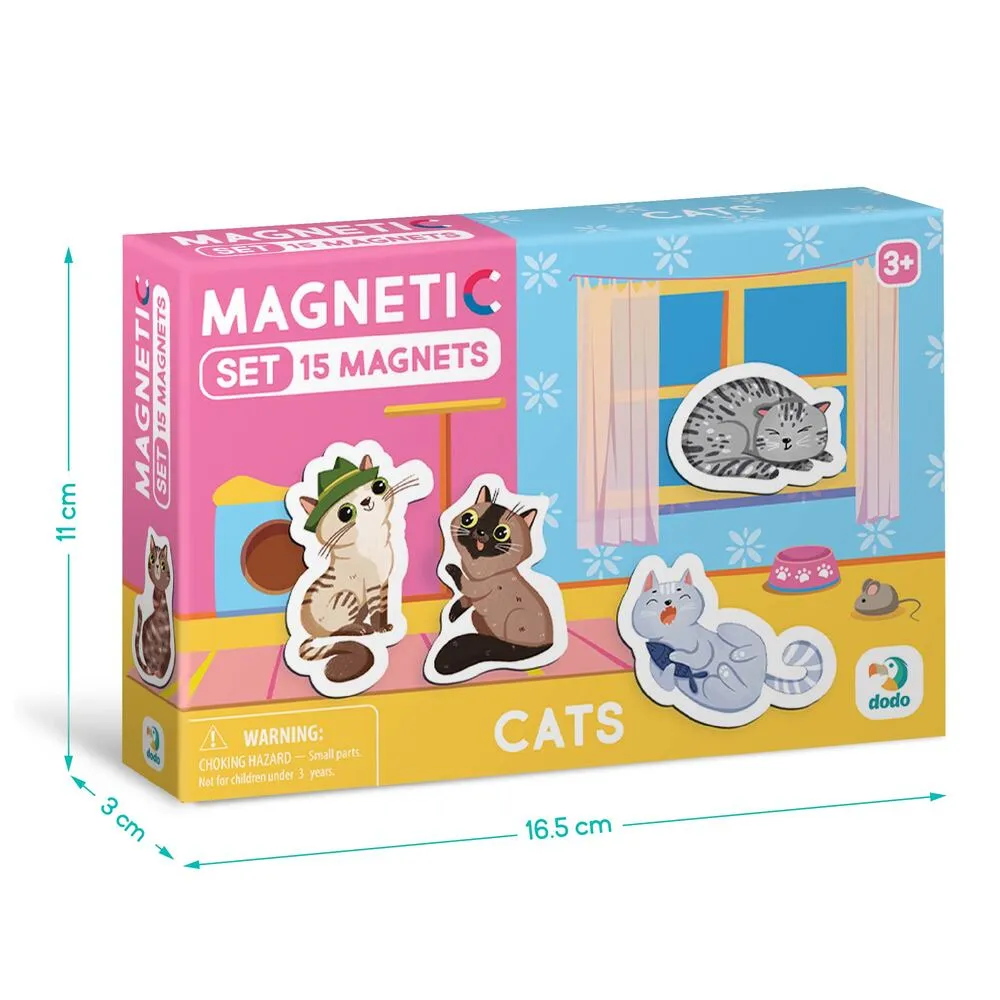 Магнити Забавни котки, 15 елемента комплект, DODO 3