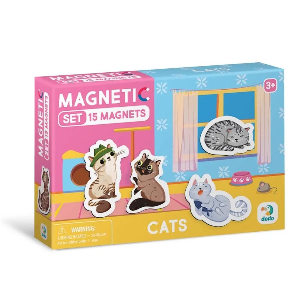 Магнити Забавни котки, 15 елемента комплект, DODO 5