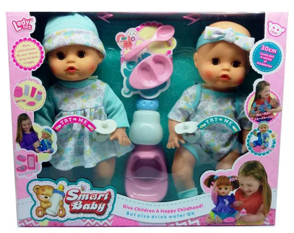Кукли бебета близнаци, пикаещи със Звук и Аксесоари