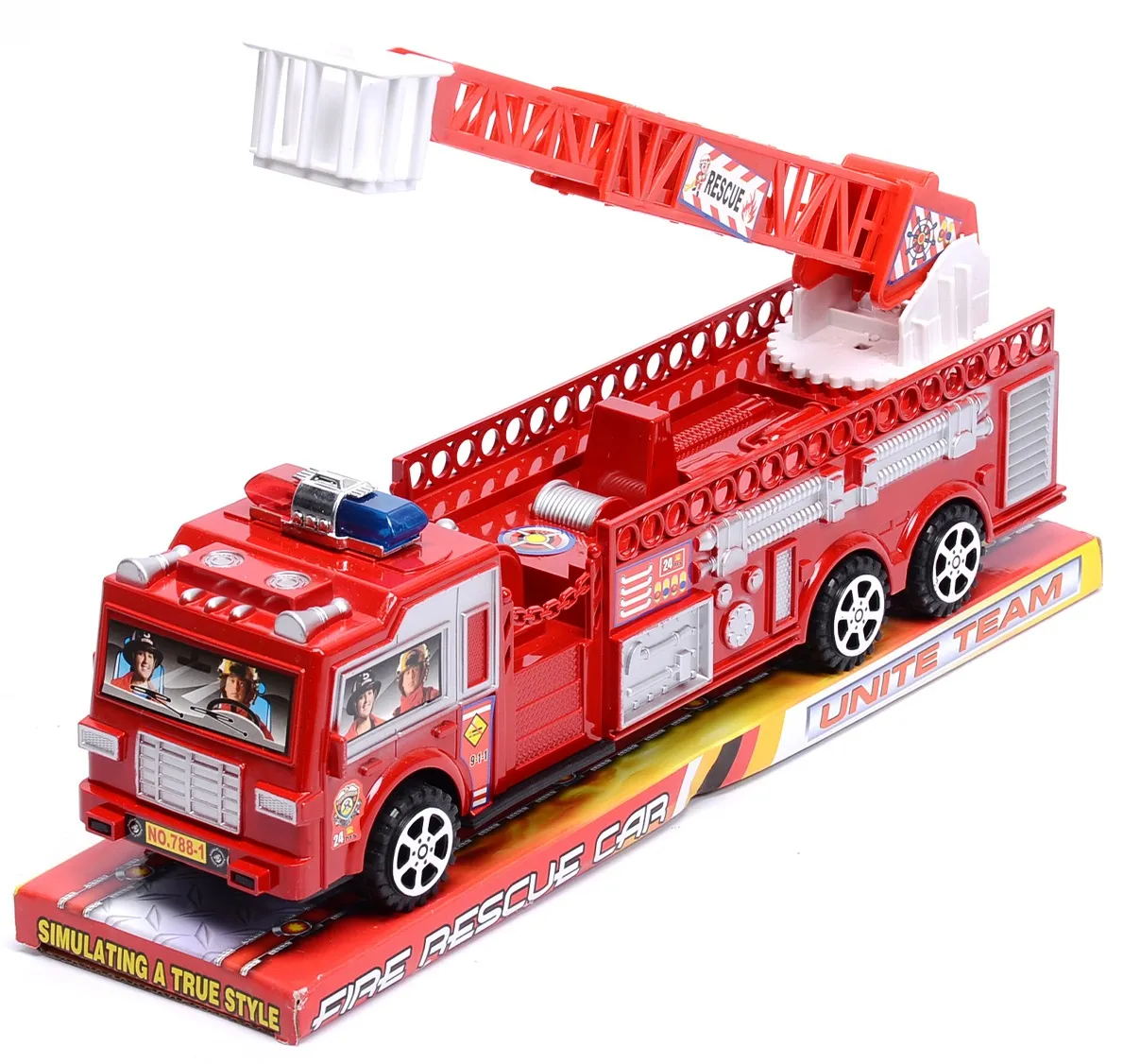 Пожарна кола с разпъваща стълба, въртяща на 360 градуса