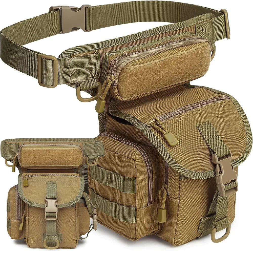 Тактическа чанта за кръст и крак, военна с 6 джоба 1