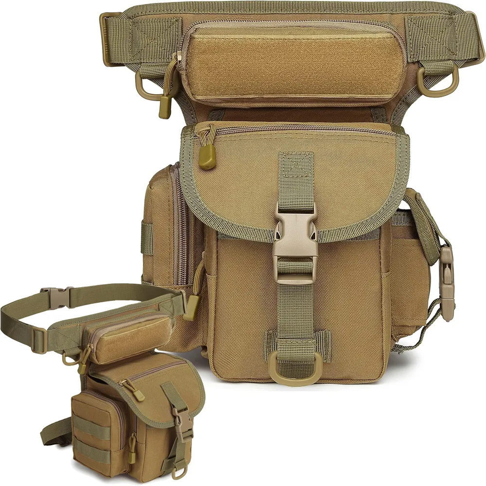 Тактическа чанта за кръст и крак, военна с 6 джоба 3
