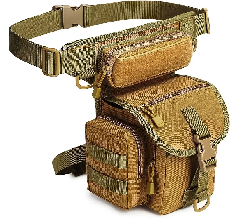 Тактическа чанта за кръст и крак, военна с 6 джоба 6
