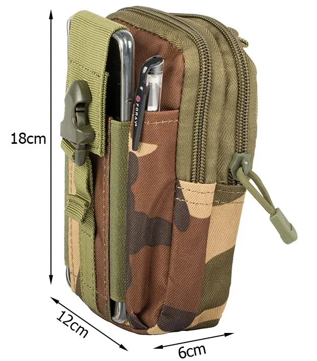 Чанта за колан, тактическа за лов, спорт, катерене, камуфлаж военен 5