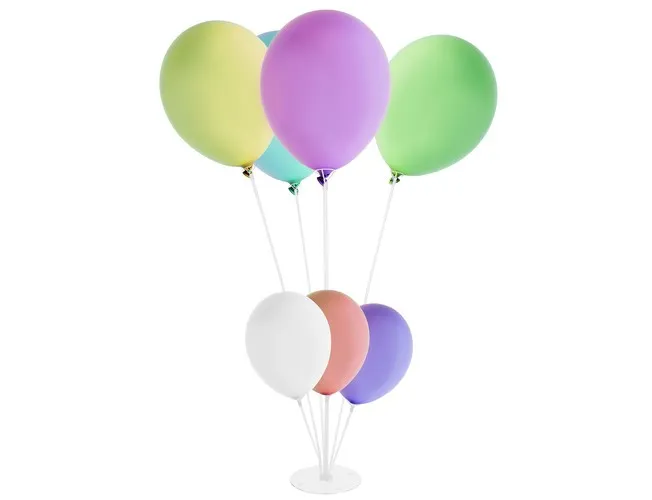 7 броя Стойка за балони 70см височина, поставка 7 балона 16