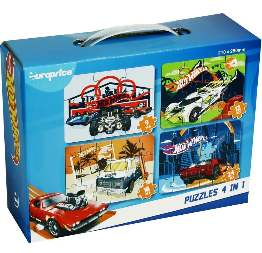 Пъзел Hot Wheels 4 в 1 1