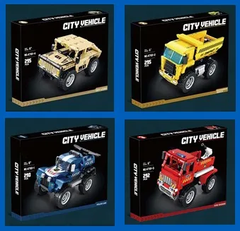 Конструктор кола City vehicles, четири вида , 290 - 295 части 1