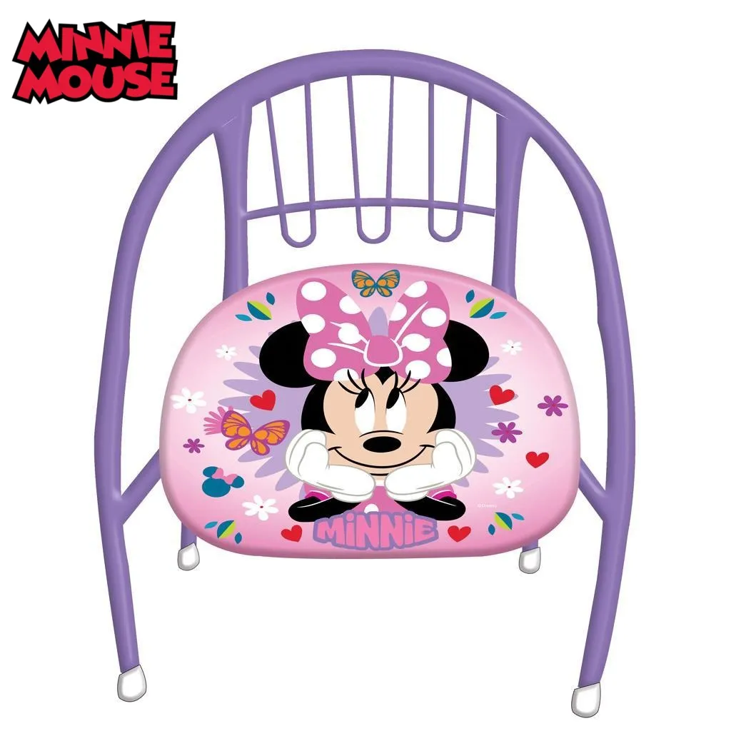 Метално столче с мека седалка Minnie Mouse, Мини Маус