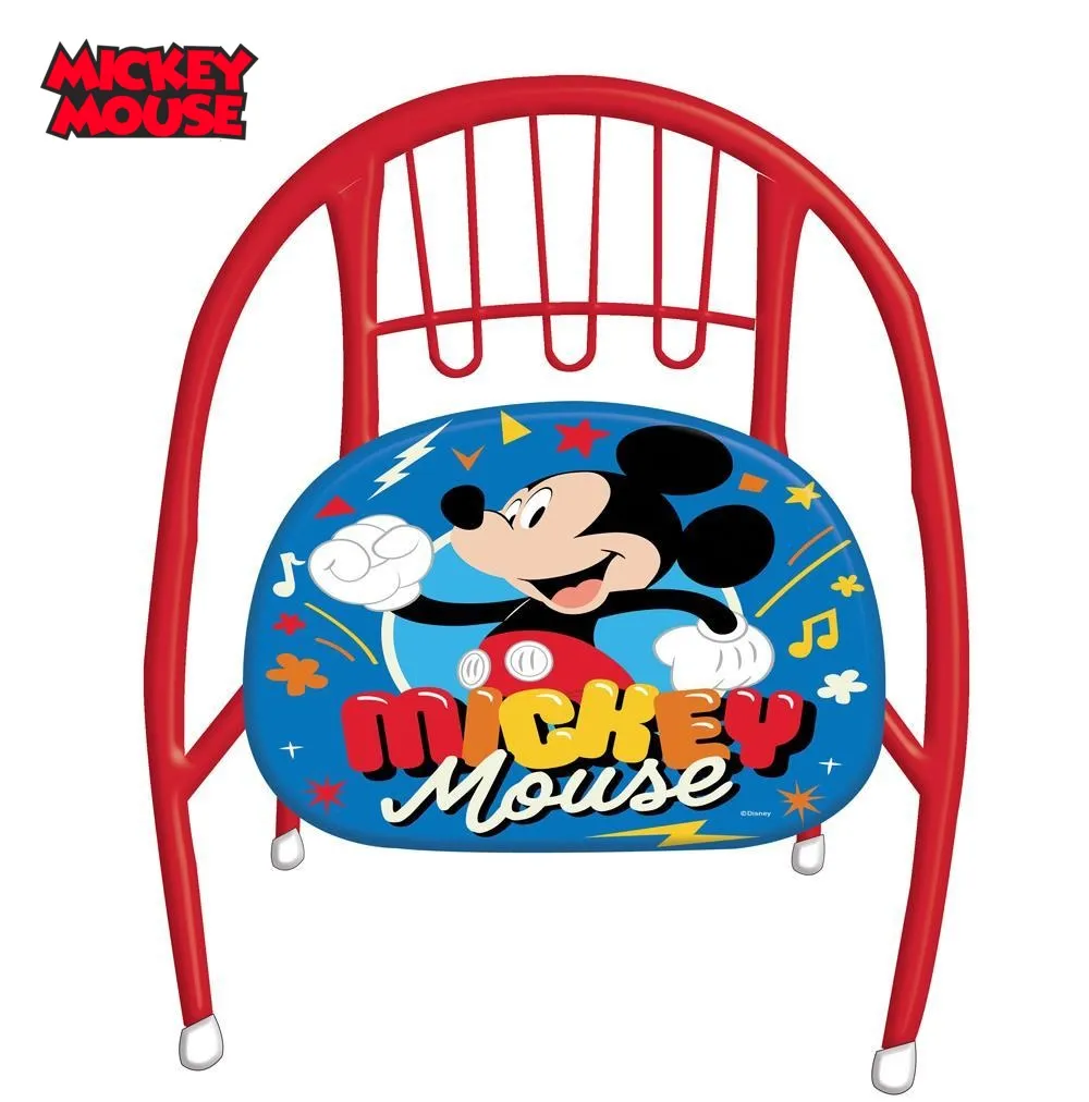 Метално столче с мека седалка Mickey Mouse, Мики Маус