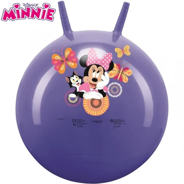 Топка за скачане Disney Minnie Mouse, 50см, с дръжки, JOHN