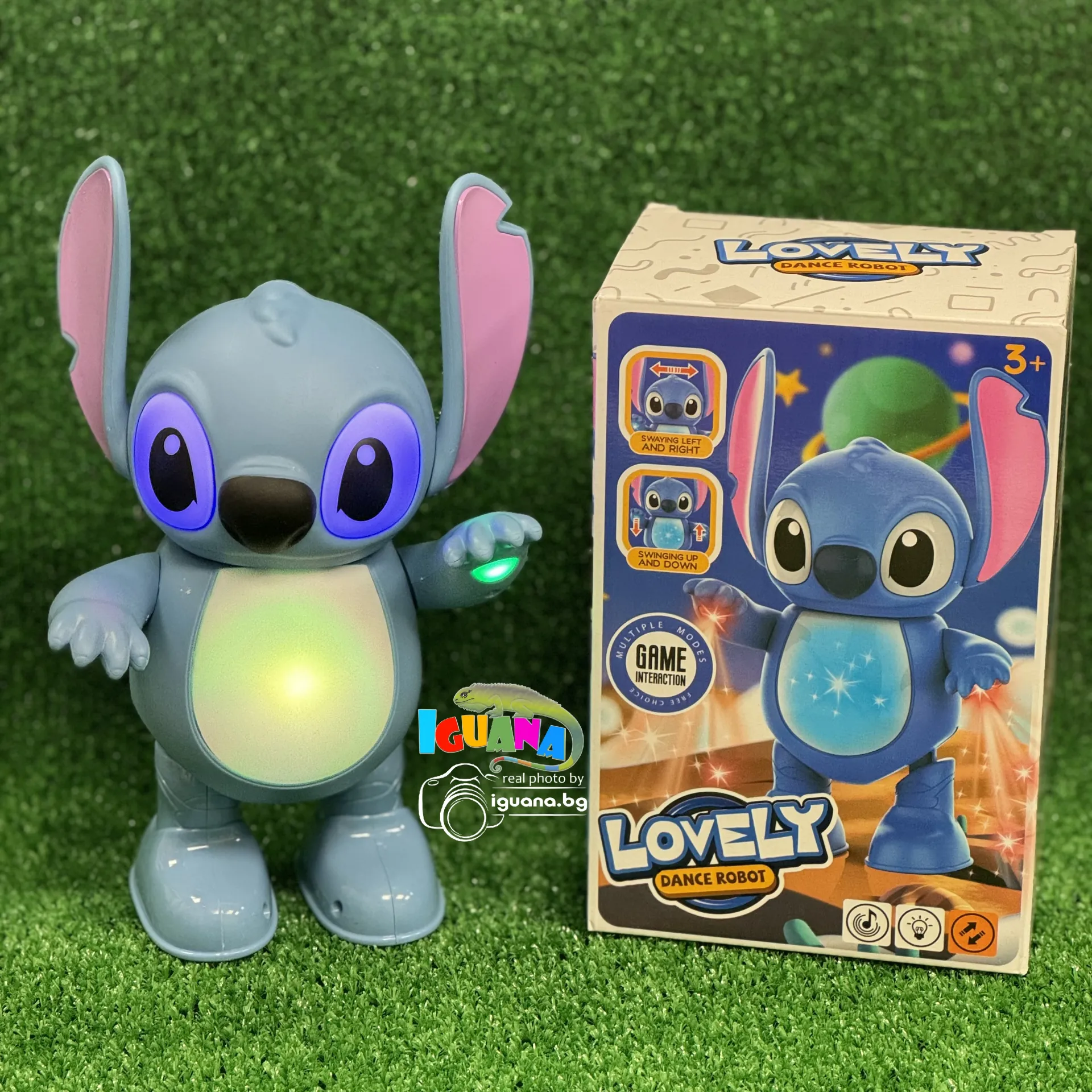 Интерактивен Стич танцуваща фигурка с Музика Светлини Stitch 3