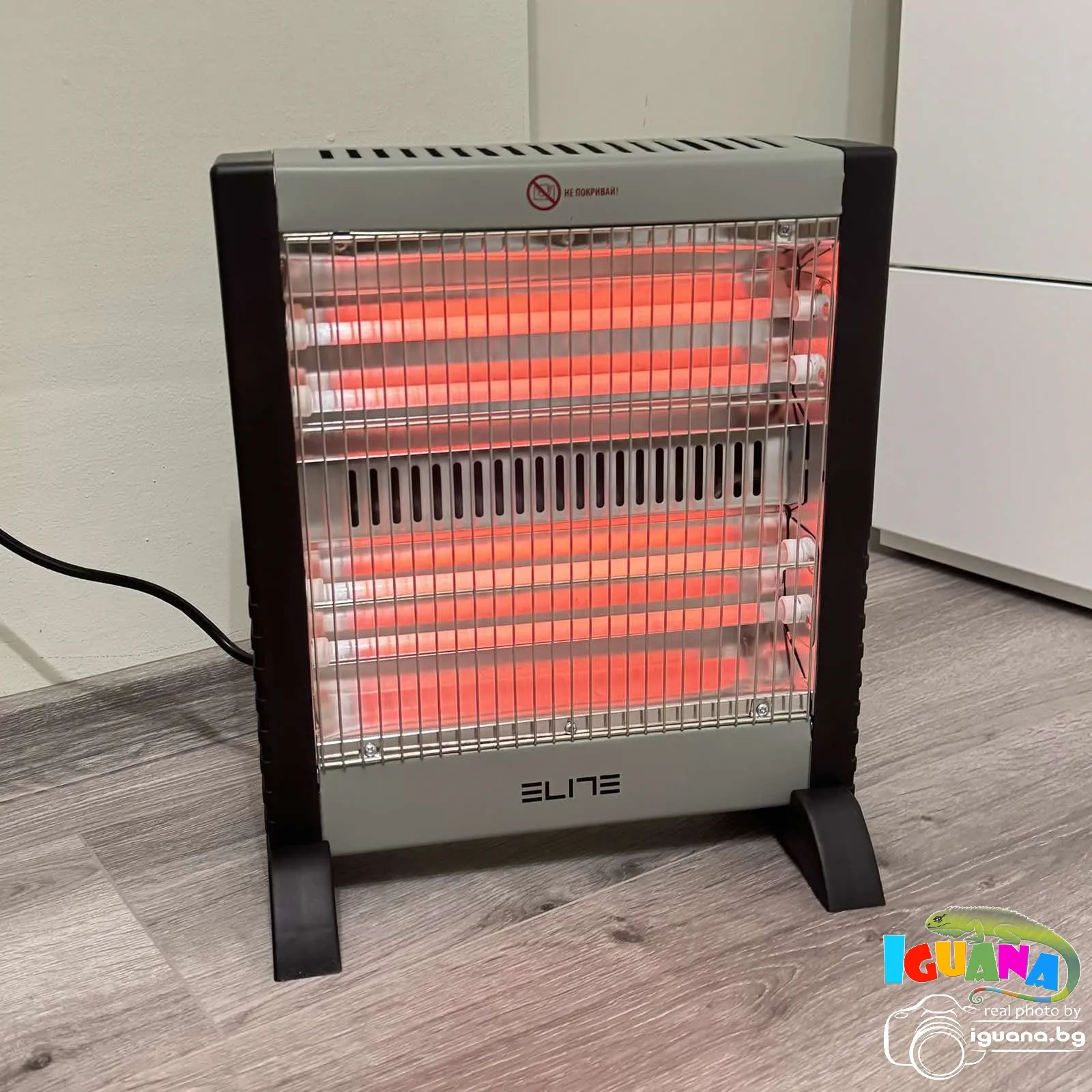 Кварцова печка 1200W с 4 нагревателя ELITE EQH-0485 3