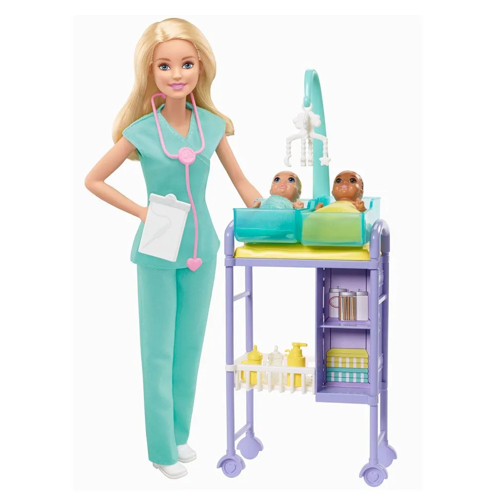 Кукла Barbie Барби - Игрален комплект детски Педиатър 2