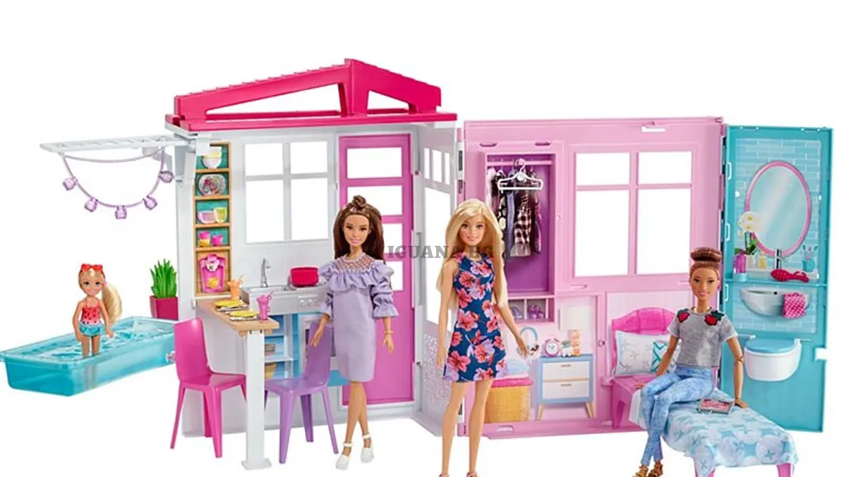 Кукла Барби Barbie - Комплект Преносима Къща с басейн и аксесоари  3